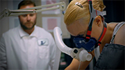 Danielle George visits NASA's Johnson Space Center to see how the human body crumbles in space